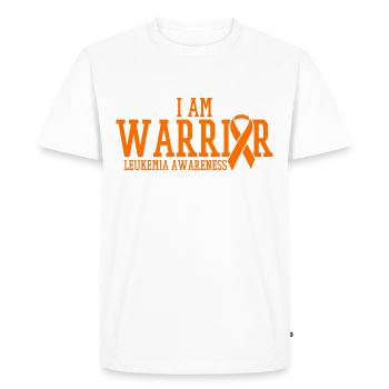 Leukemia Awareness - Leukemia Cancer Warrior - Men's Premium Organic T-Shirt - white - Front - Nico (187cm)