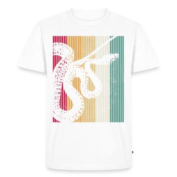 Vintage Serpent - T-shirt Premium bio Homme - blanc - Devant - Nico (187cm)