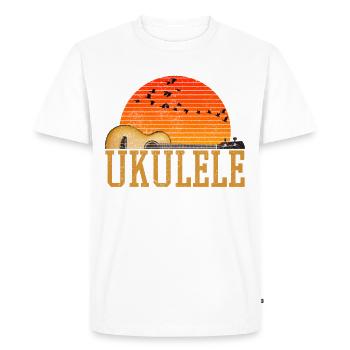 ukulélé - T-shirt Premium bio Homme - blanc - Devant - Nico (187cm)