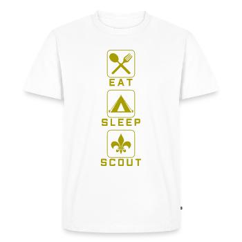 scout - T-shirt Premium bio Homme - blanc - Devant - Nico (187cm)