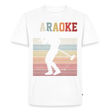 Karaoke - Men's Premium Organic T-Shirt - white - Front - Nico (187cm)