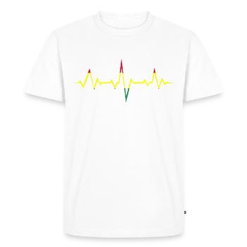 Musique Reggae Rastafari Jamaica - T-shirt Premium bio Homme - blanc - Devant - Nico (187cm)