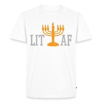 Hanoukka - T-shirt Premium bio Homme - blanc - Devant - Nico (187cm)