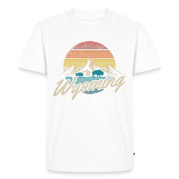 Wyoming - T-shirt Premium bio Homme - blanc - Devant - Nico (187cm)