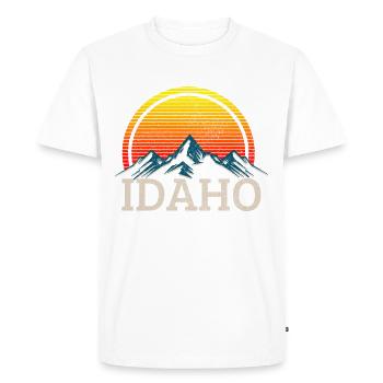 Idaho - T-shirt Premium bio Homme - blanc - Devant - Nico (187cm)