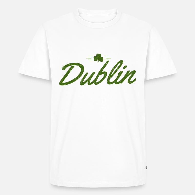 Dublin Irland - Männer Premium Bio T-Shirt - Weiß