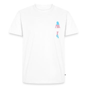 Transgender Evolution Trans Pride LGBTQ - T-shirt Premium bio Homme - blanc - Devant - Nico (187cm)