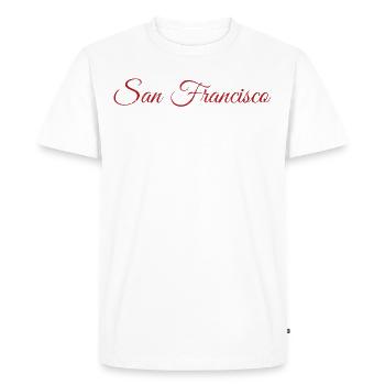 SAN FRANCISCO - T-shirt Premium bio Homme - blanc - Devant - Nico (187cm)