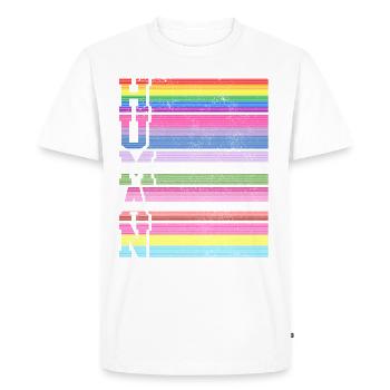 Mois de la fierté gay LGBT drapeaux gay LGBTQ - T-shirt Premium bio Homme - blanc - Devant - Nico (187cm)