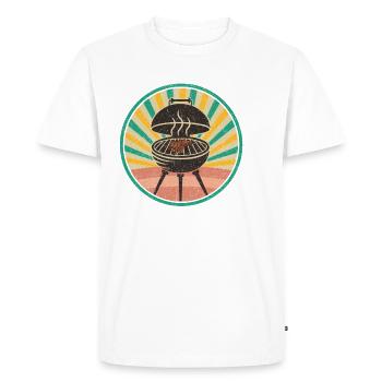 Barbecue charbon de bois carnivore barbecue grill master - T-shirt Premium bio Homme - blanc - Devant - Nico (187cm)