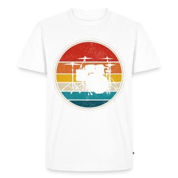 Drums Drummer Vintage Drummer Gift - T-shirt Premium bio Homme - blanc - Devant - Nico (187cm)