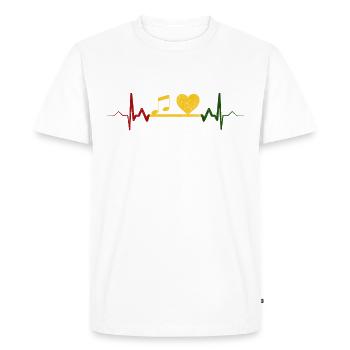 Reggae Musik Rastafari Rasta Geschenk - Männer Premium Bio T-Shirt - Weiß - Vorne - Nico (187cm)