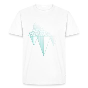 Montagne Randonnée Camping Escalade VTT VTT - T-shirt Premium bio Homme - blanc - Devant - Nico (187cm)