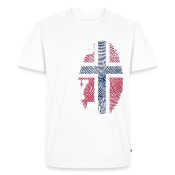 Norvège Norge - T-shirt Premium bio Homme - blanc - Devant - Nico (187cm)