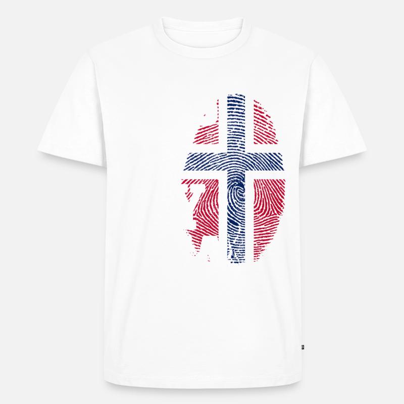 Norwegen Norge - Männer Premium Bio T-Shirt - Weiß