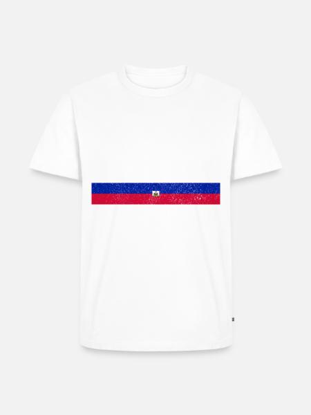 Haiti - Männer Premium Bio T-Shirt - Weiß