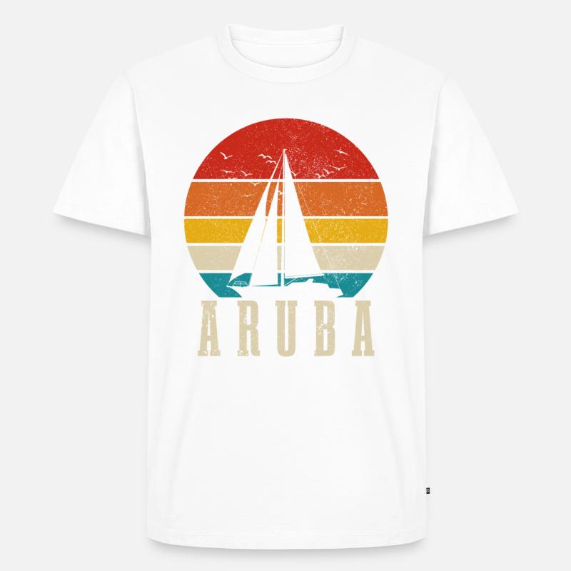 Aruba - Männer Premium Bio T-Shirt - Weiß