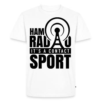Amateur Radio It Is a Contact Sports Amateur Radio - Men's Premium Organic T-Shirt - white - Front - Nico (187cm)
