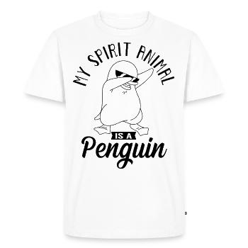 Penguin Dwarf Penguin Antarctic Penguins Sweet - Men's Premium Organic T-Shirt - white - Front - Nico (187cm)