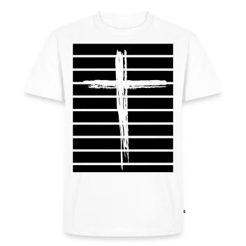 Croix 2 - T-shirt Premium bio Homme - blanc - Devant - Nico (187cm)