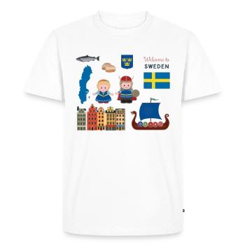 bienvenue en suède - T-shirt Premium bio Homme - blanc - Devant - Nico (187cm)