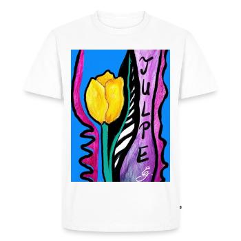 EC Flowers I Tulips I Holland I Holiday Birthday - Men's Premium Organic T-Shirt - white - Front - Nico (187cm)