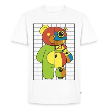 Ours en peluche, robot - T-shirt Premium bio Homme - blanc - Devant - Nico (187cm)