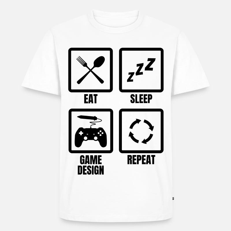 Routine de conception de jeu - T-shirt Premium bio Homme - blanc
