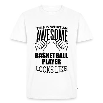 Basketball Basketball Basketball - Men's Premium Organic T-Shirt - white - Front - Nico (187cm)