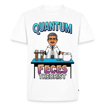 Théoriciens quantiques des matières fécales - T-shirt Premium bio Homme - blanc - Devant - Nico (187cm)