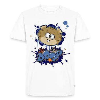 Graffiti Pufferfish - Men's Premium Organic T-Shirt - white - Front - Nico (187cm)