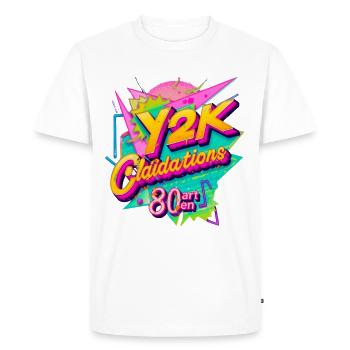 Conception de célébration rétro Y2K - T-shirt Premium bio Homme - blanc - Devant - Nico (187cm)