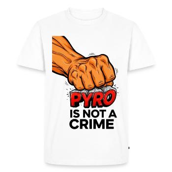 Pyro is not a crime Fireworks New Year's Eve - Men's Premium Organic T-Shirt - white - Front - Nico (187cm)