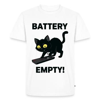 Battery Empty Chat Remote Control Humor - Men's Premium Organic T-Shirt - white - Front - Nico (187cm)