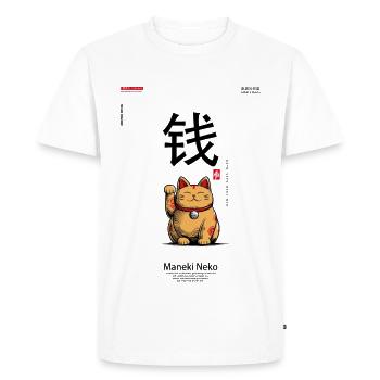 Maneki-Neko - Men's Premium Organic T-Shirt - white - Front - Nico (187cm)