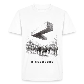 Triangle UFO - Men's Premium Organic T-Shirt - white - Front - Nico (187cm)