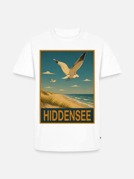 Hiddensee Möwe - Männer Premium Bio T-Shirt - Weiß