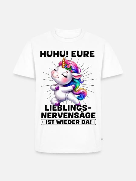 RegenbogenEinhorn Tanz - Männer Premium Bio T-Shirt - Weiß