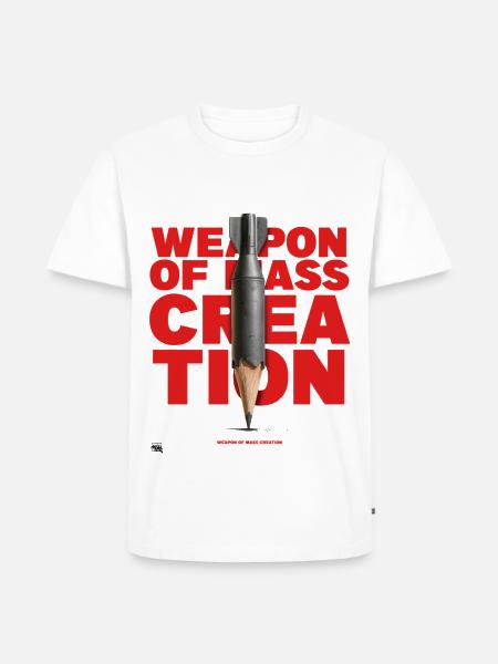 Waffe der Massenkreation - Männer Premium Bio T-Shirt - Weiß