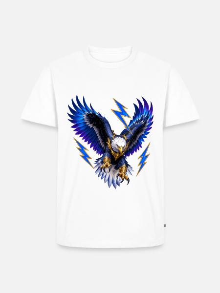 Blitzadler Goldkralle - Männer Premium Bio T-Shirt - Weiß