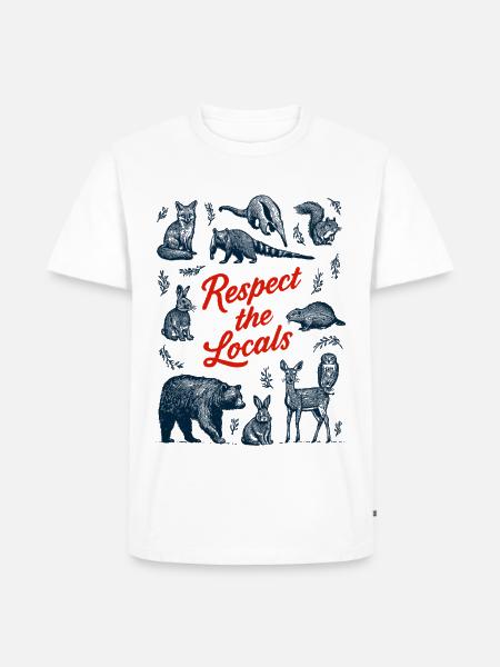 Respekt vor Tieren! - Männer Premium Bio T-Shirt - Weiß