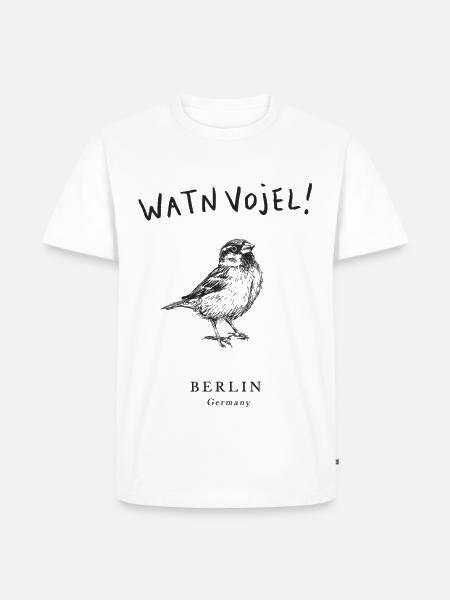 Watn Vojel Berlin - Männer Premium Bio T-Shirt - Weiß