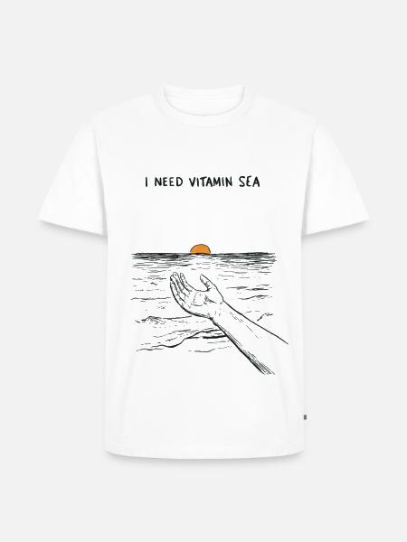 Vitamine sea - Männer Premium Bio T-Shirt - Weiß