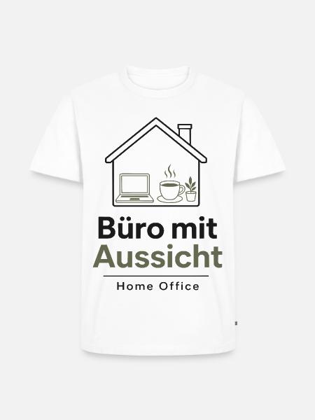 Büro mit Aussicht Home Office - Männer Premium Bio T-Shirt - Weiß