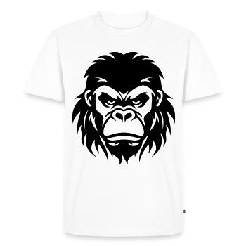 Gorilla Head - Men's Premium Organic T-Shirt - white - Front - Nico (187cm)