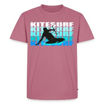 Kitesurf - Männer Premium Bio T-Shirt - Mauve - Vorne - Nico (187cm)