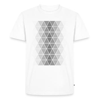 Grey Gradient Pattern - Men's Premium Organic T-Shirt - white - Front - Nico (187cm)