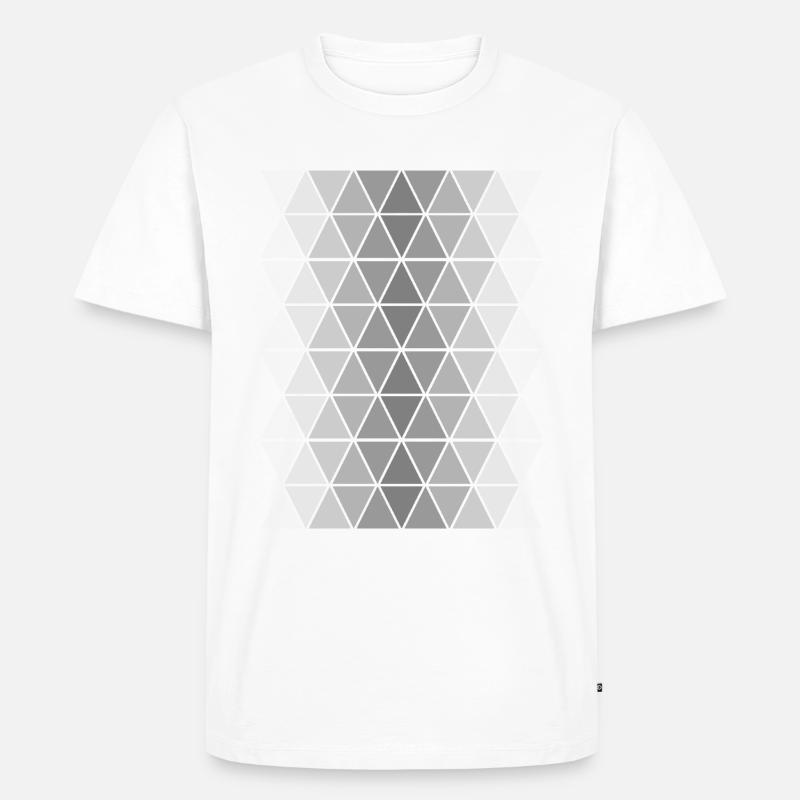 Grey Gradient Pattern - Men's Premium Organic T-Shirt - white