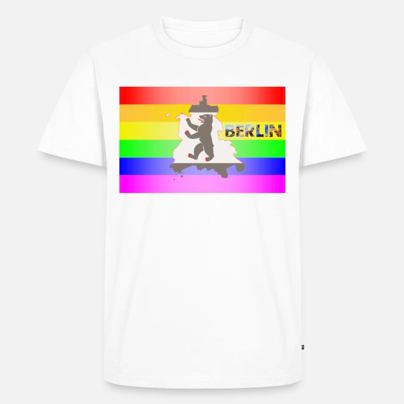 CSD Berlin Gay Pride - Männer Premium Bio T-Shirt - Weiß