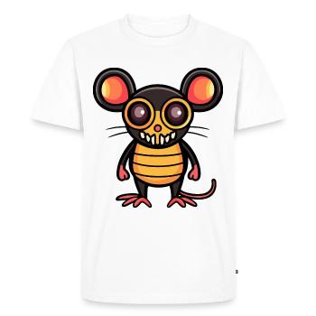 Mouse Halloween Comic - Men's Premium Organic T-Shirt - white - Front - Nico (187cm)
